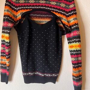 Anthropologie Maeve Nordic Fair Isle tank and shrug sweater set XS $128